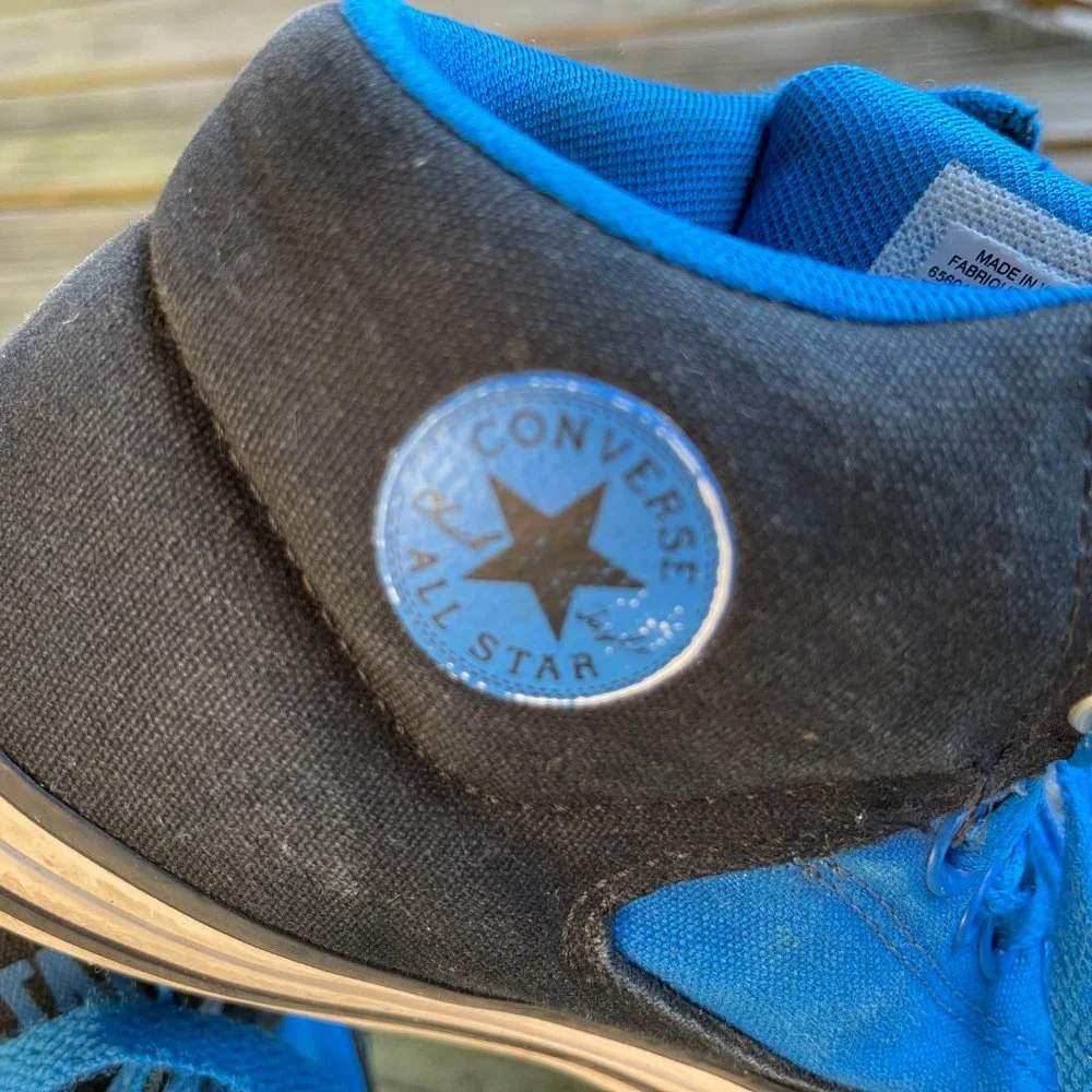 Converse Chuck Taylor All Star Street Mid Blue Black Kids Size 2Y